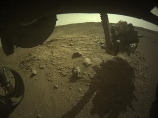 View image taken on Mars, Mars Perseverance Sol 558: Front Left Hazard Avoidance Camera (Hazcam)