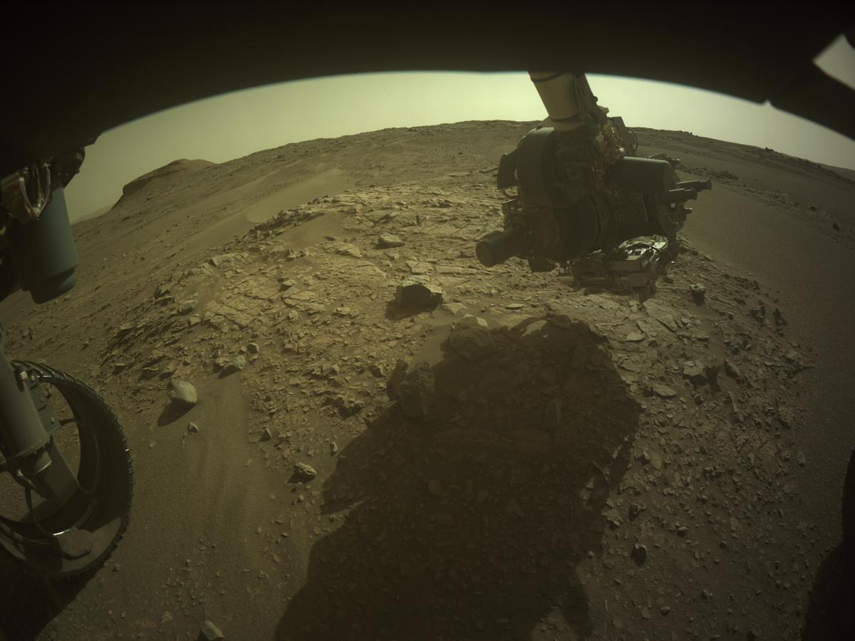 This image was taken by FRONT_HAZCAM_LEFT_A onboard NASA's Mars rover Perseverance on Sol 558