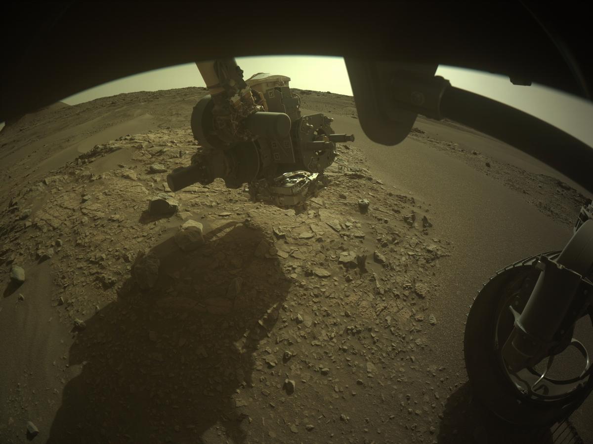 This image was taken by FRONT_HAZCAM_RIGHT_A onboard NASA's Mars rover Perseverance on Sol 558