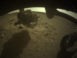 View image taken on Mars, Mars Perseverance Sol 558: Front Right Hazard Avoidance Camera (Hazcam)