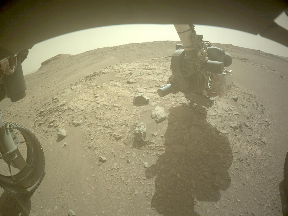 This image was taken by FRONT_HAZCAM_LEFT_A onboard NASA's Mars rover Perseverance on Sol 564