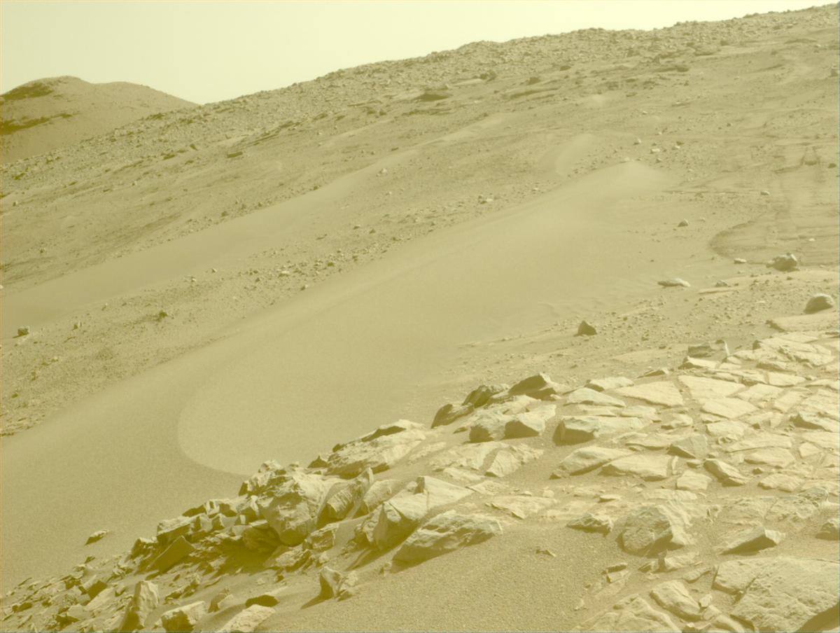 This image was taken by FRONT_HAZCAM_LEFT_A onboard NASA's Mars rover Perseverance on Sol 565