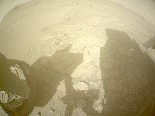 View image taken on Mars, Mars Perseverance Sol 565: Rear Left Hazard Avoidance Camera (Hazcam)