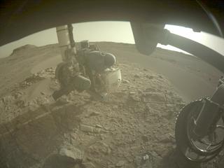 View image taken on Mars, Mars Perseverance Sol 568: Front Right Hazard Avoidance Camera (Hazcam)