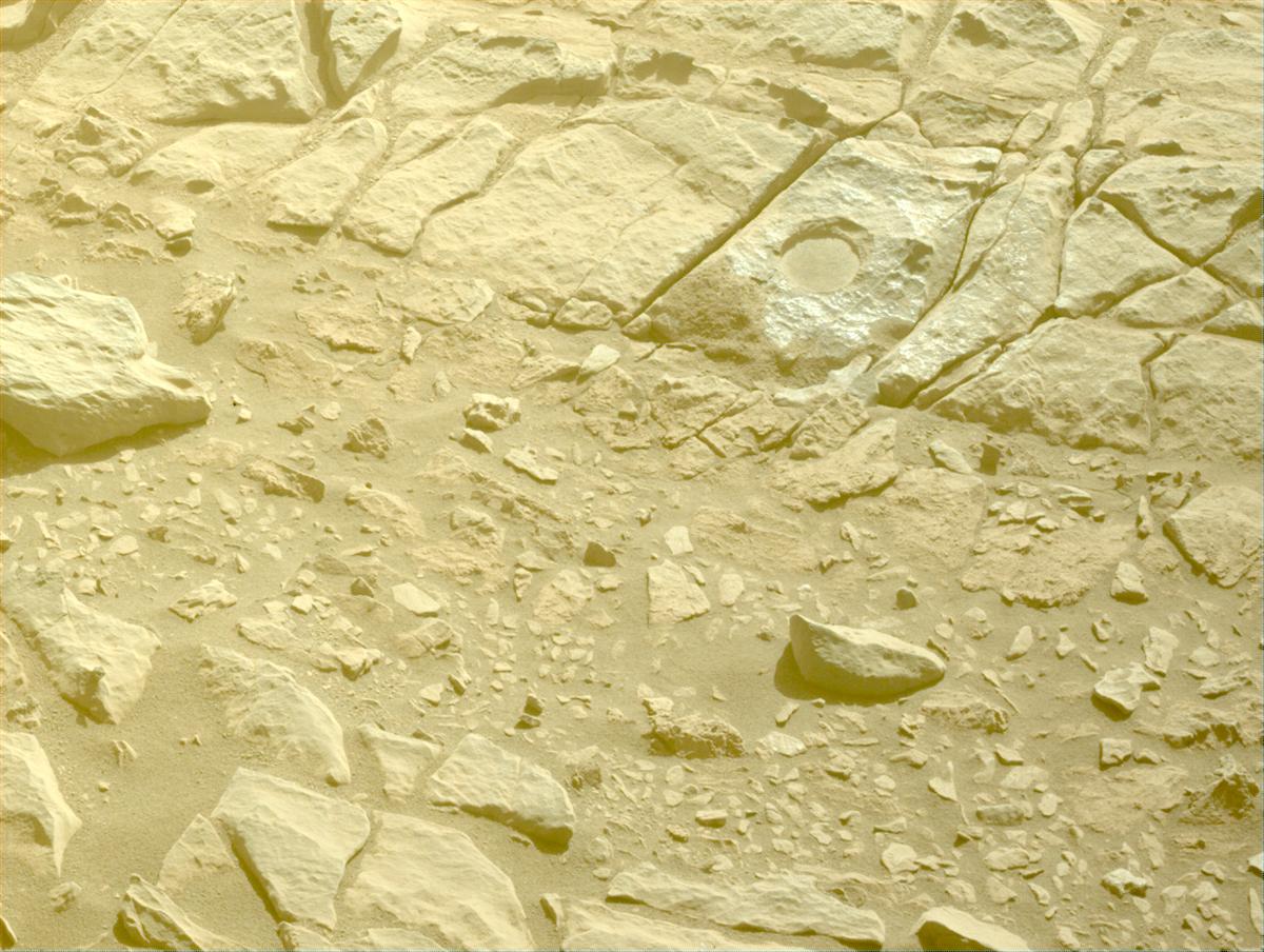 This image was taken by FRONT_HAZCAM_LEFT_A onboard NASA's Mars rover Perseverance on Sol 569