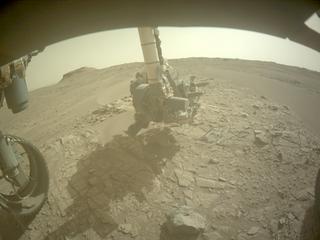 View image taken on Mars, Mars Perseverance Sol 570: Front Left Hazard Avoidance Camera (Hazcam)