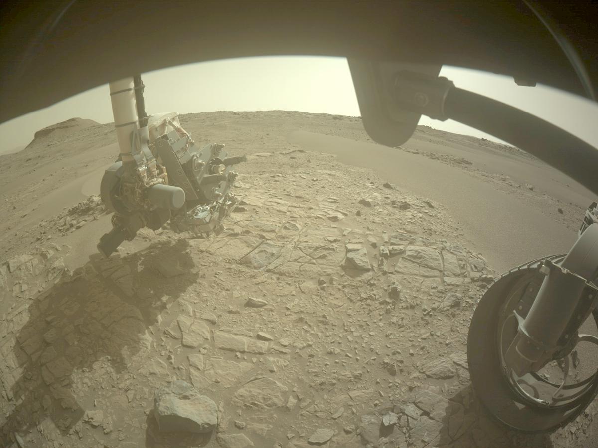 This image was taken by FRONT_HAZCAM_RIGHT_A onboard NASA's Mars rover Perseverance on Sol 570