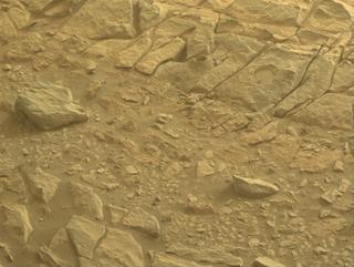 View image taken on Mars, Mars Perseverance Sol 575: Front Right Hazard Avoidance Camera (Hazcam)