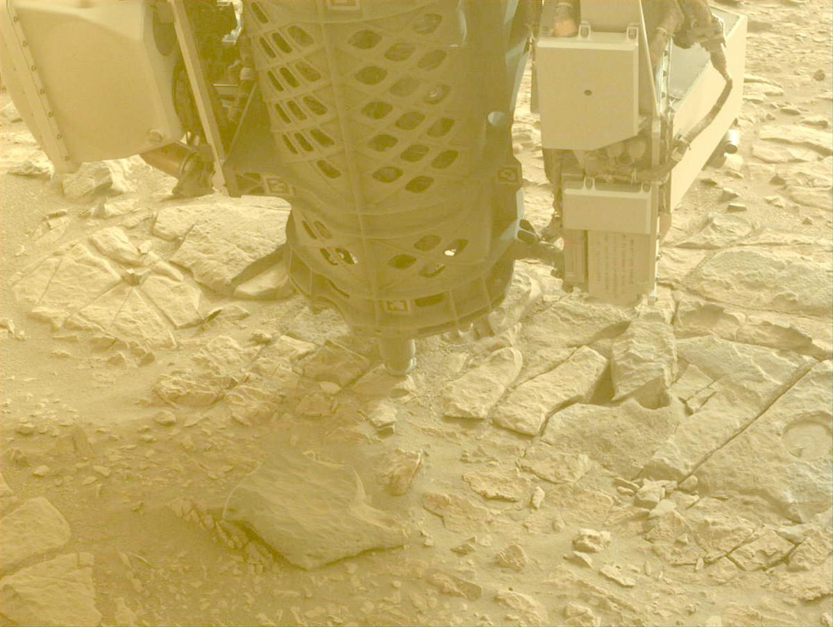 This image was taken by FRONT_HAZCAM_LEFT_A onboard NASA's Mars rover Perseverance on Sol 579