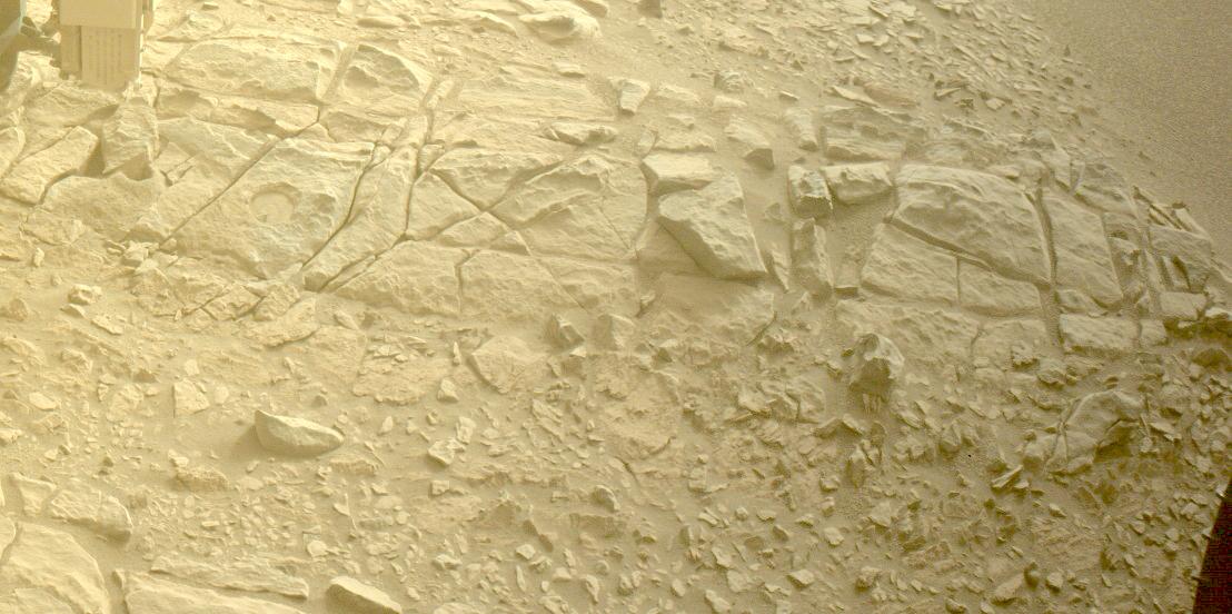 This image was taken by FRONT_HAZCAM_LEFT_A onboard NASA's Mars rover Perseverance on Sol 579