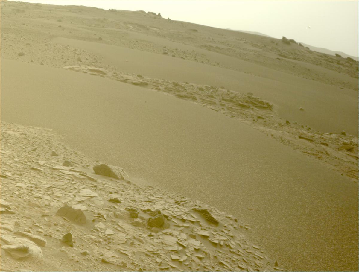 This image was taken by FRONT_HAZCAM_LEFT_A onboard NASA's Mars rover Perseverance on Sol 579