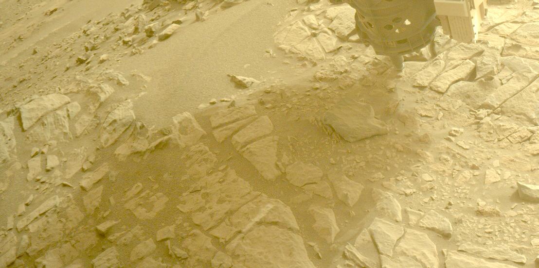 This image was taken by FRONT_HAZCAM_RIGHT_A onboard NASA's Mars rover Perseverance on Sol 579
