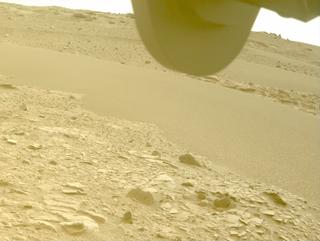 View image taken on Mars, Mars Perseverance Sol 579: Front Right Hazard Avoidance Camera (Hazcam)