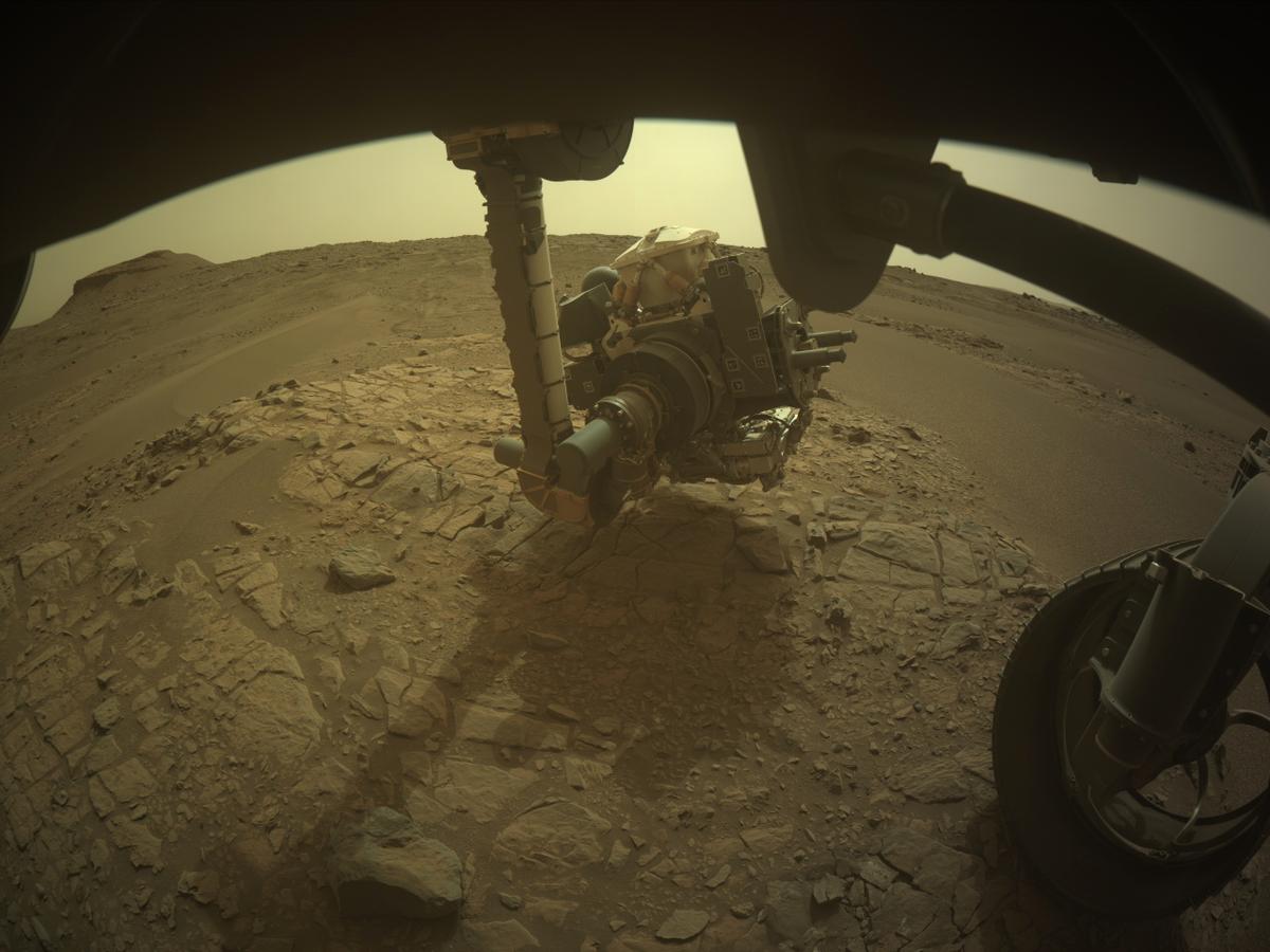 This image was taken by FRONT_HAZCAM_RIGHT_A onboard NASA's Mars rover Perseverance on Sol 589