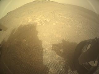 View image taken on Mars, Mars Perseverance Sol 592: Rear Right Hazard Avoidance Camera (Hazcam)