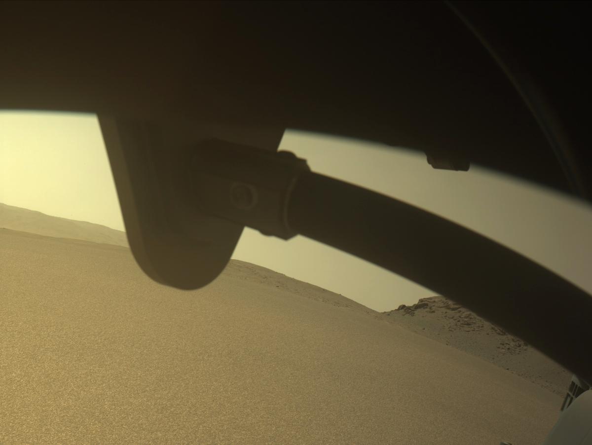 This image was taken by FRONT_HAZCAM_RIGHT_A onboard NASA's Mars rover Perseverance on Sol 593