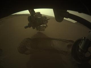 View image taken on Mars, Mars Perseverance Sol 598: Front Right Hazard Avoidance Camera (Hazcam)