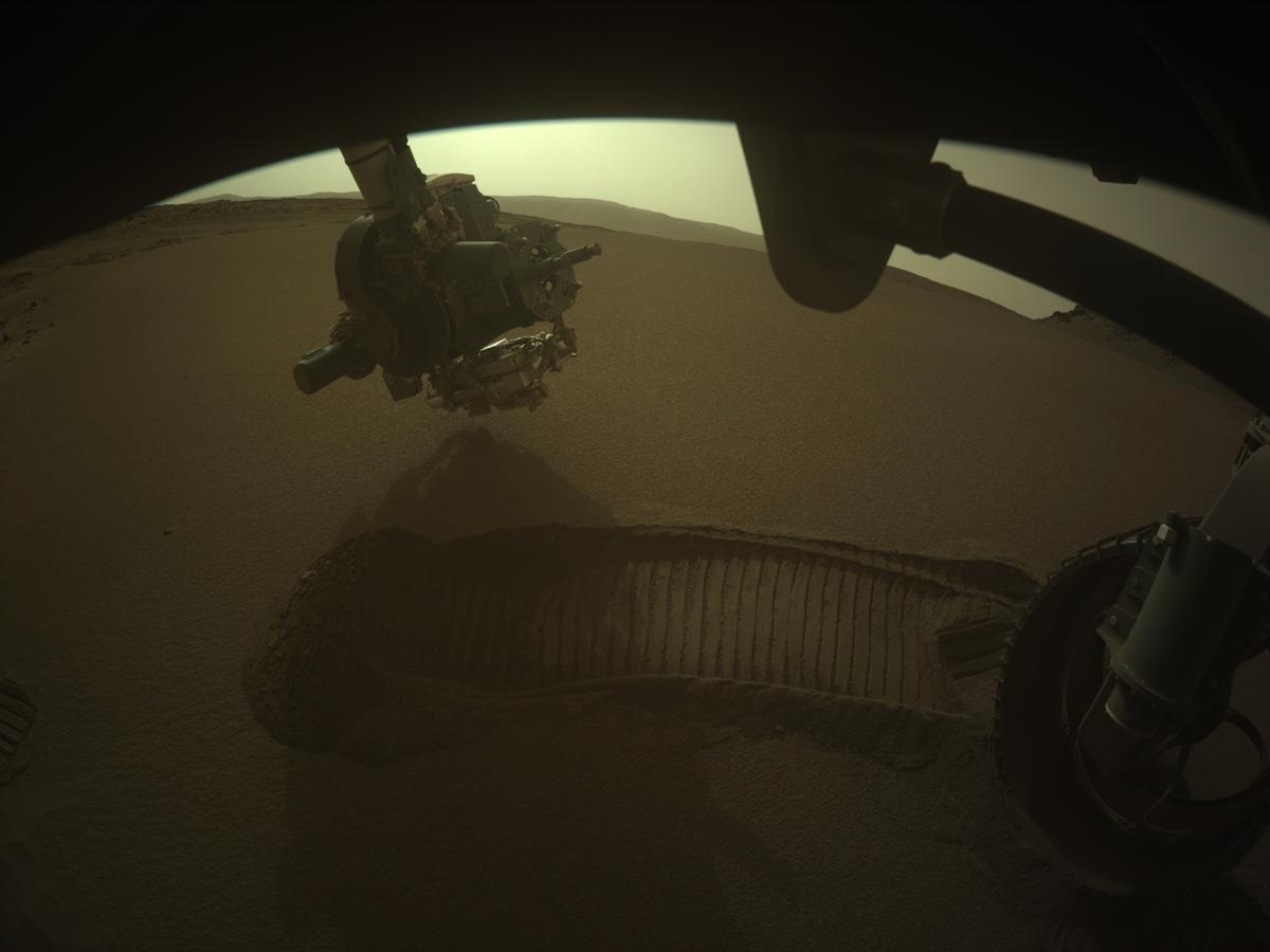 This image was taken by FRONT_HAZCAM_RIGHT_A onboard NASA's Mars rover Perseverance on Sol 598