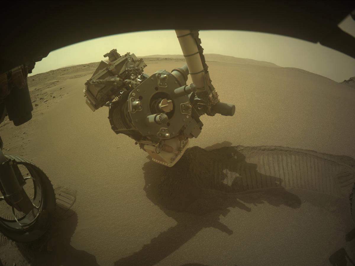 This image was taken by FRONT_HAZCAM_LEFT_A onboard NASA's Mars rover Perseverance on Sol 599