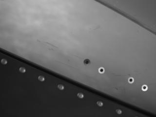 View image taken on Mars, Mars Perseverance Sol 604: Descent Stage Down-Look Camera 