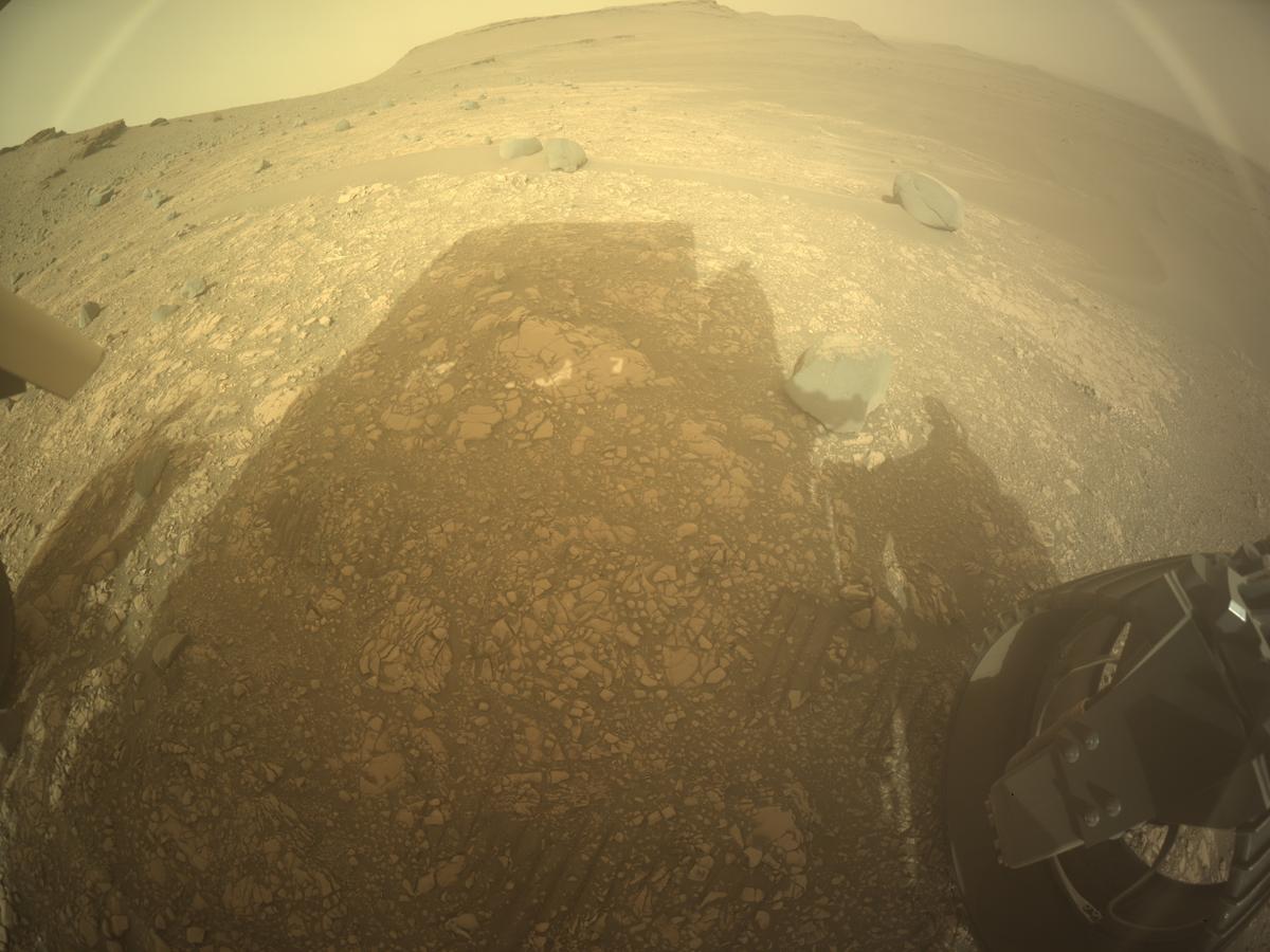 This image was taken by REAR_HAZCAM_RIGHT onboard NASA's Mars rover Perseverance on Sol 606