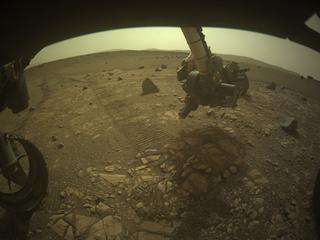 View image taken on Mars, Mars Perseverance Sol 607: Front Left Hazard Avoidance Camera (Hazcam)
