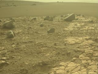 View image taken on Mars, Mars Perseverance Sol 609: Front Right Hazard Avoidance Camera (Hazcam)