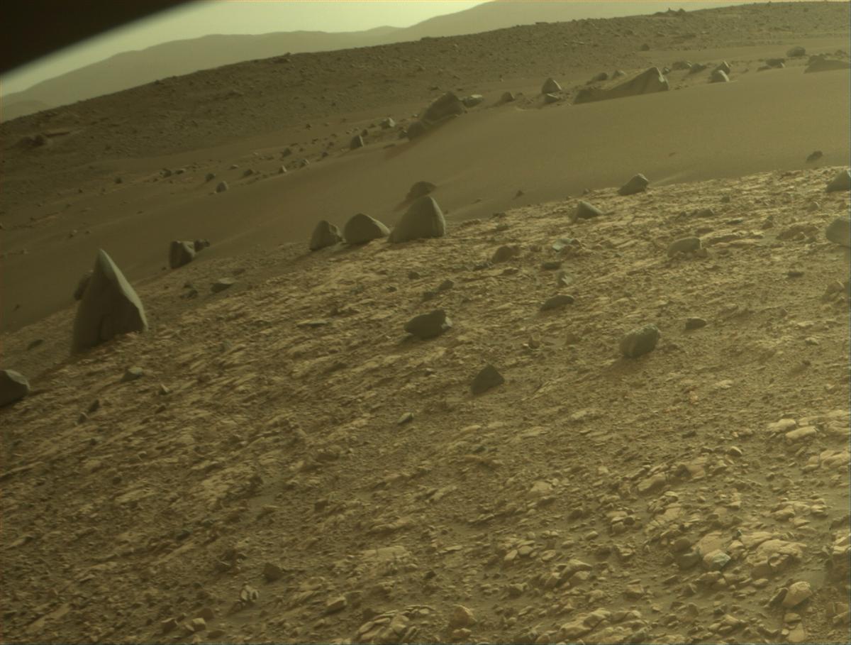 This image was taken by FRONT_HAZCAM_RIGHT_A onboard NASA's Mars rover Perseverance on Sol 609