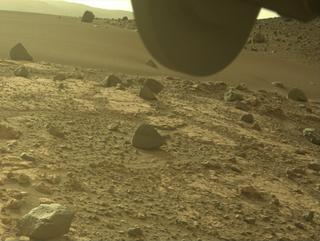 View image taken on Mars, Mars Perseverance Sol 609: Front Right Hazard Avoidance Camera (Hazcam)