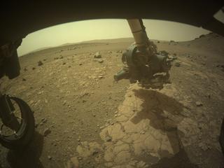 View image taken on Mars, Mars Perseverance Sol 611: Front Left Hazard Avoidance Camera (Hazcam)
