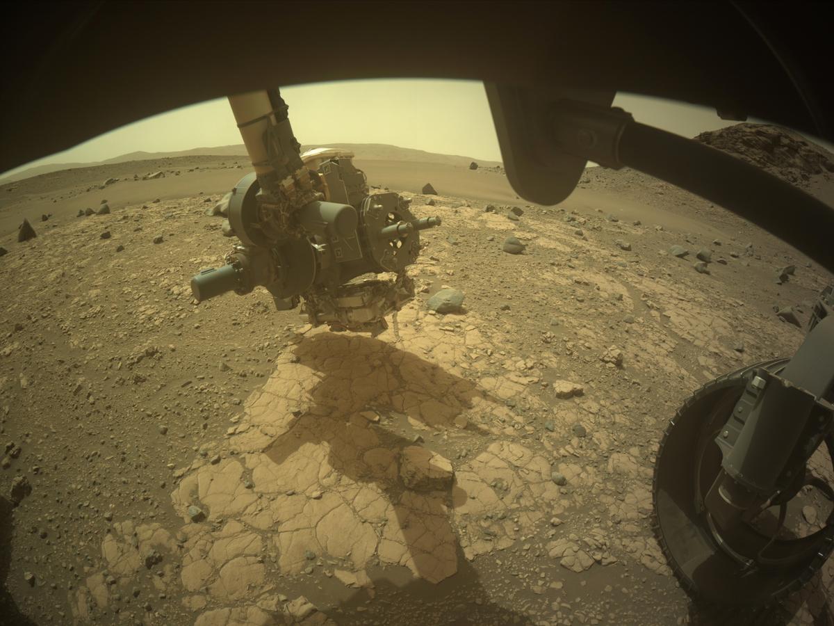 This image was taken by FRONT_HAZCAM_RIGHT_A onboard NASA's Mars rover Perseverance on Sol 611