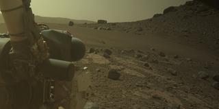 View image taken on Mars, Mars Perseverance Sol 612: Front Left Hazard Avoidance Camera (Hazcam)