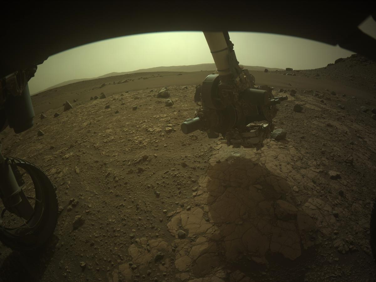 This image was taken by FRONT_HAZCAM_LEFT_A onboard NASA's Mars rover Perseverance on Sol 612
