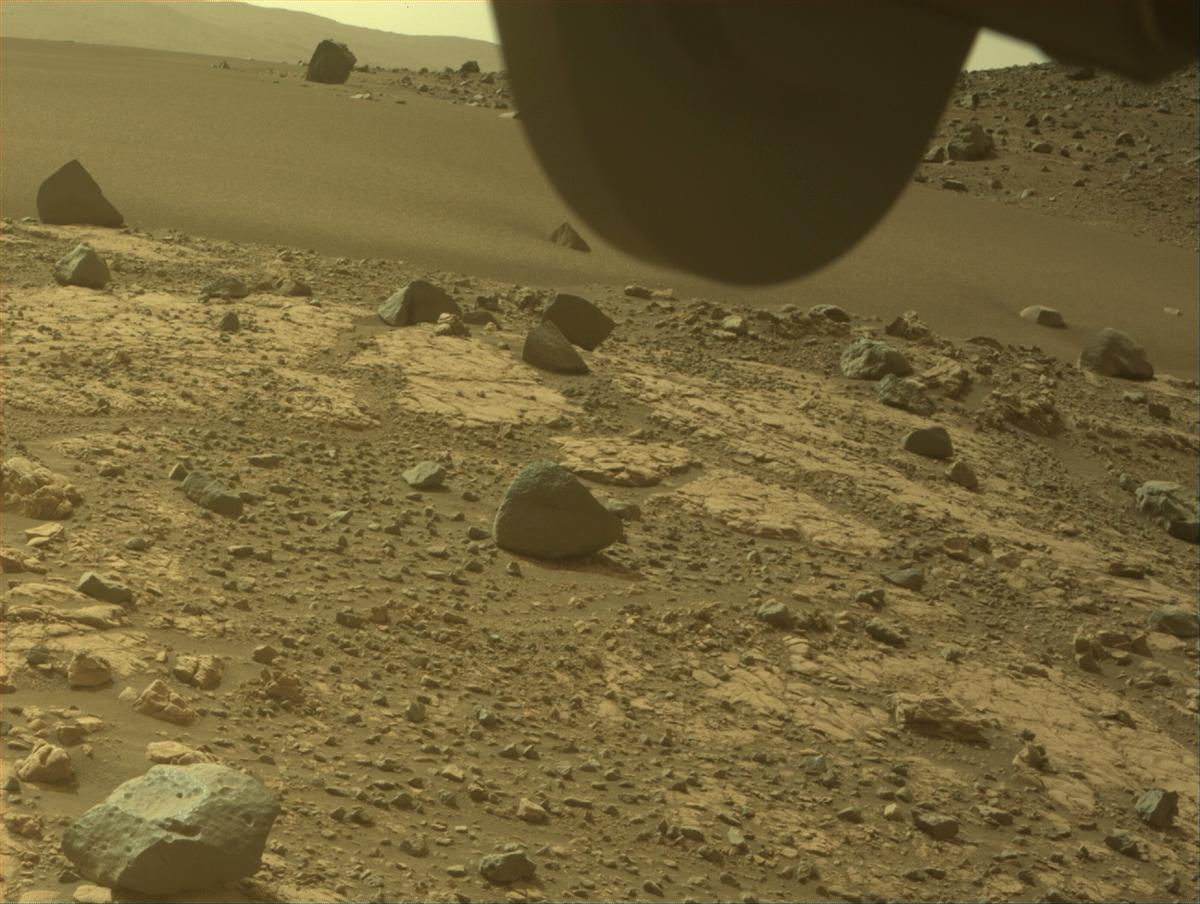 This image was taken by FRONT_HAZCAM_RIGHT_A onboard NASA's Mars rover Perseverance on Sol 612