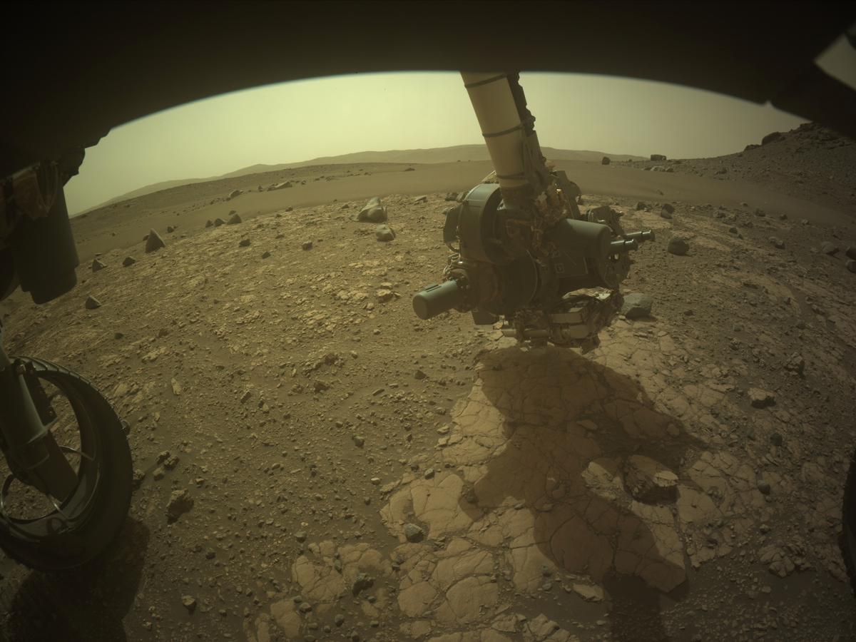 This image was taken by FRONT_HAZCAM_LEFT_A onboard NASA's Mars rover Perseverance on Sol 614