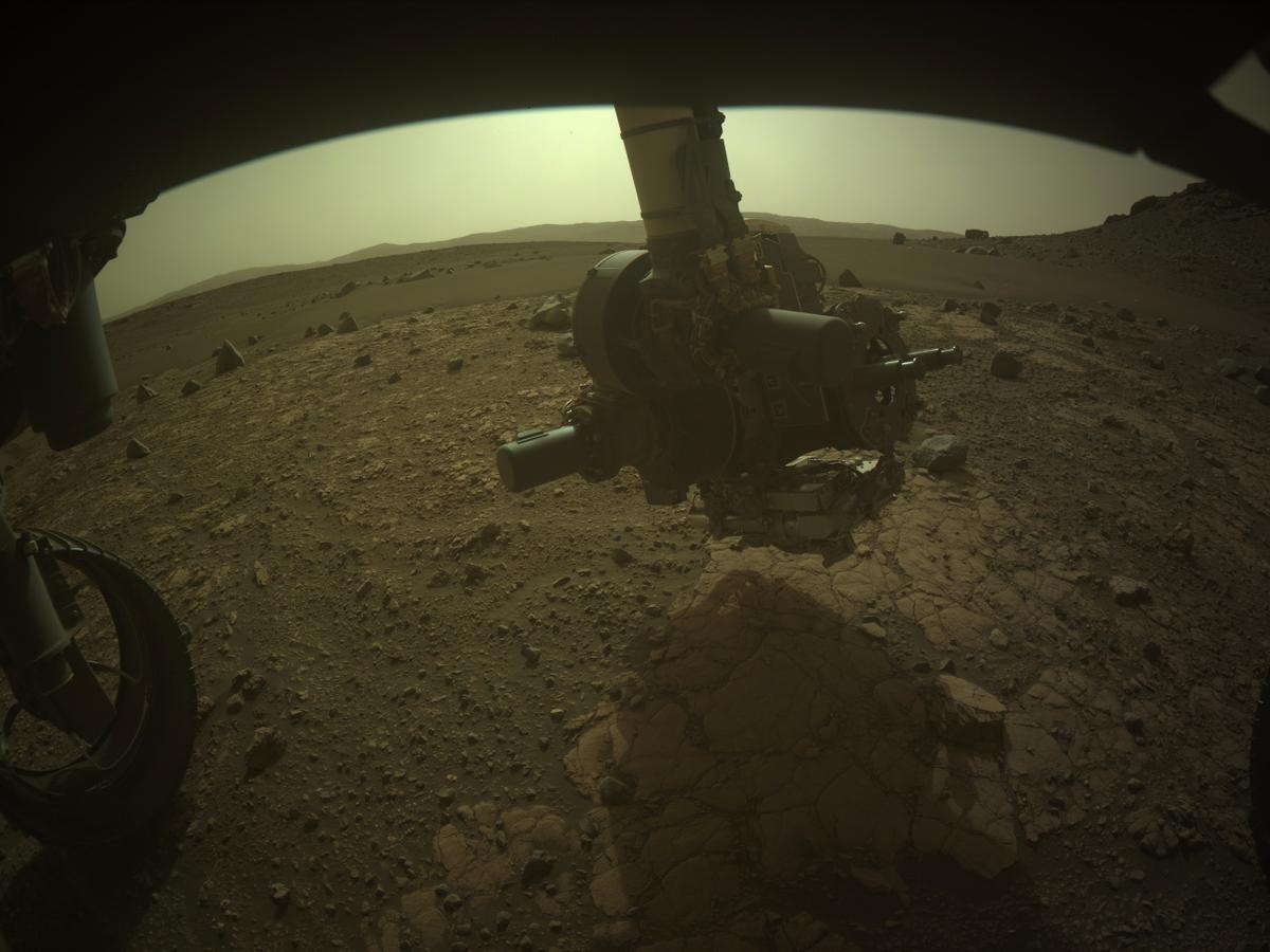 This image was taken by FRONT_HAZCAM_LEFT_A onboard NASA's Mars rover Perseverance on Sol 615