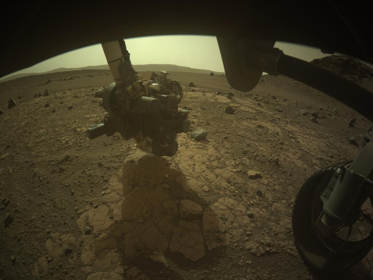 This image was taken by FRONT_HAZCAM_RIGHT_A onboard NASA's Mars rover Perseverance on Sol 615
