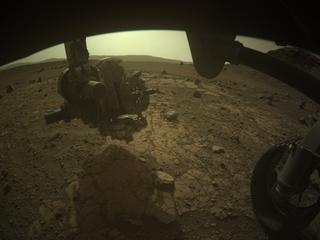 View image taken on Mars, Mars Perseverance Sol 615: Front Right Hazard Avoidance Camera (Hazcam)