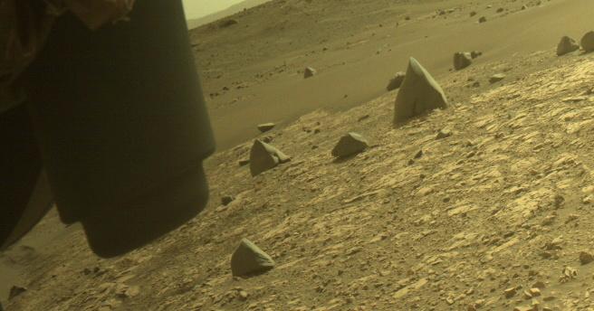 This image was taken by FRONT_HAZCAM_LEFT_A onboard NASA's Mars rover Perseverance on Sol 623
