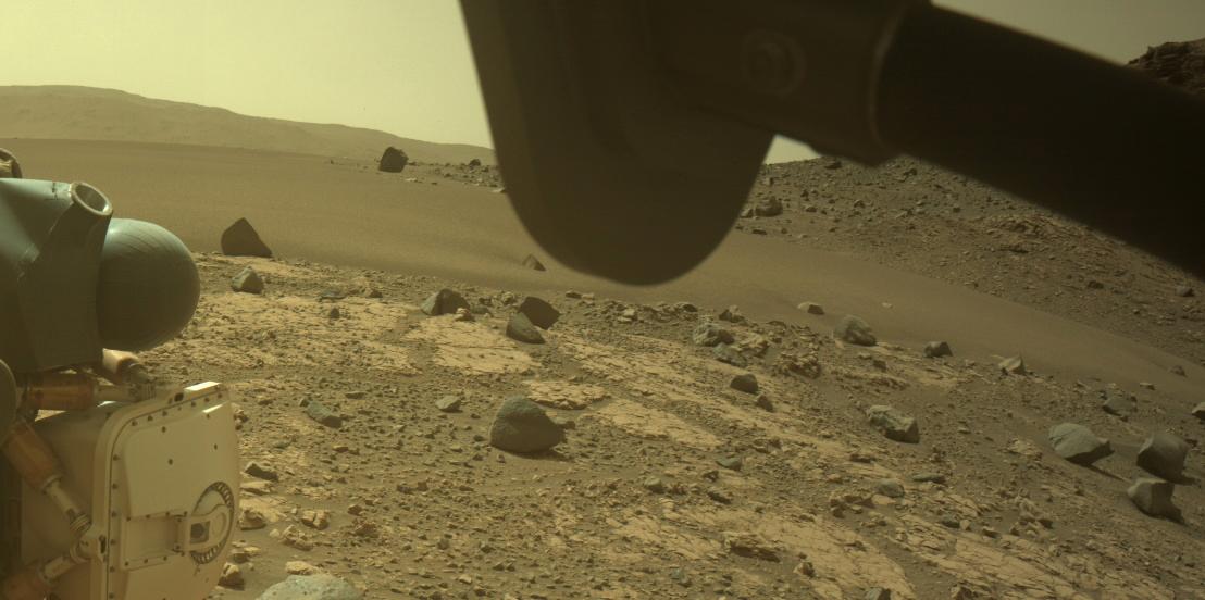This image was taken by FRONT_HAZCAM_RIGHT_A onboard NASA's Mars rover Perseverance on Sol 623