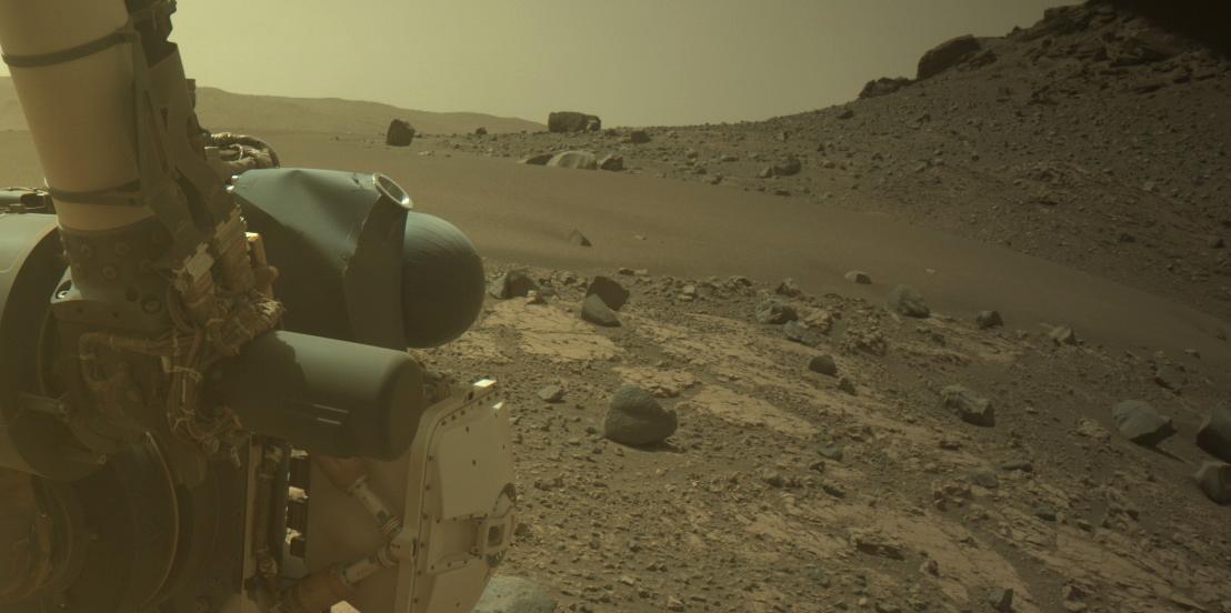 This image was taken by FRONT_HAZCAM_LEFT_A onboard NASA's Mars rover Perseverance on Sol 626