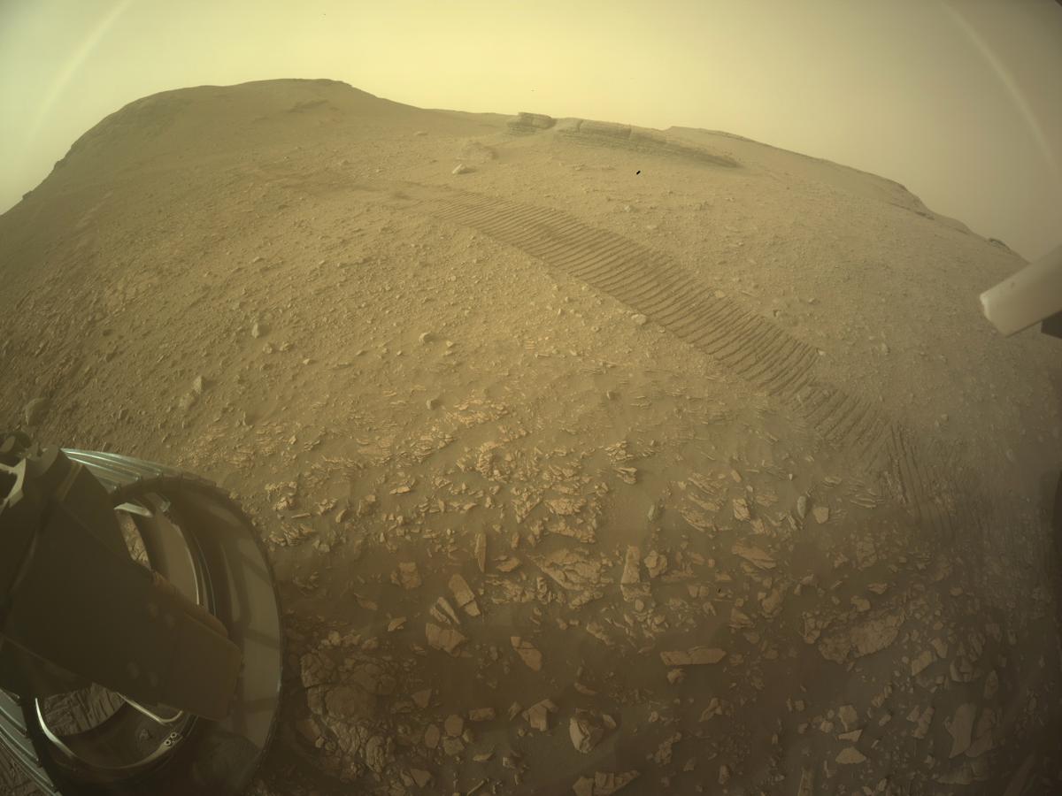 This image was taken by REAR_HAZCAM_LEFT onboard NASA's Mars rover Perseverance on Sol 629
