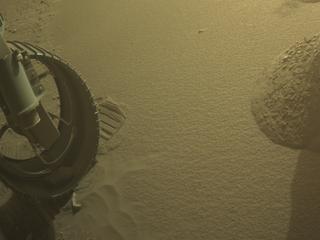 View image taken on Mars, Mars Perseverance Sol 639: Front Left Hazard Avoidance Camera (Hazcam)
