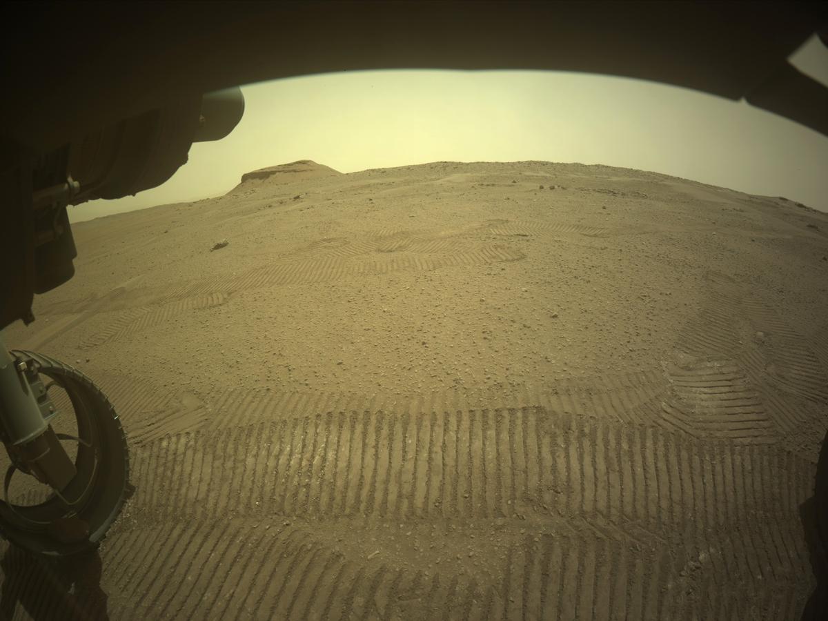 This image was taken by FRONT_HAZCAM_LEFT_A onboard NASA's Mars rover Perseverance on Sol 645