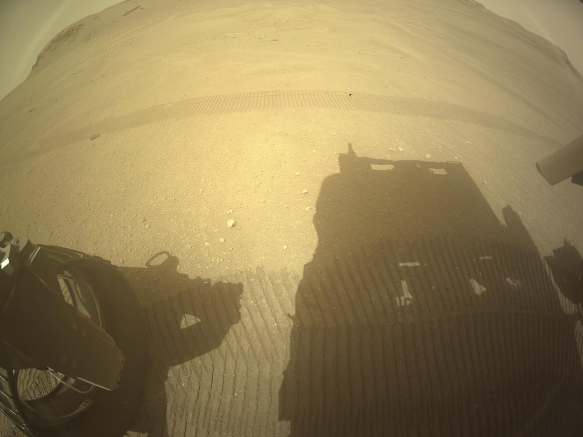 This image was taken by REAR_HAZCAM_LEFT onboard NASA's Mars rover Perseverance on Sol 645