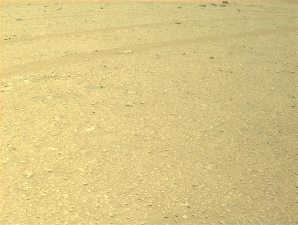 This image was taken by FRONT_HAZCAM_LEFT_A onboard NASA's Mars rover Perseverance on Sol 654