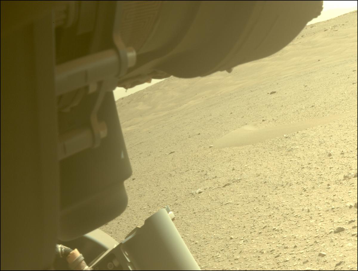 This image was taken by FRONT_HAZCAM_LEFT_A onboard NASA's Mars rover Perseverance on Sol 658