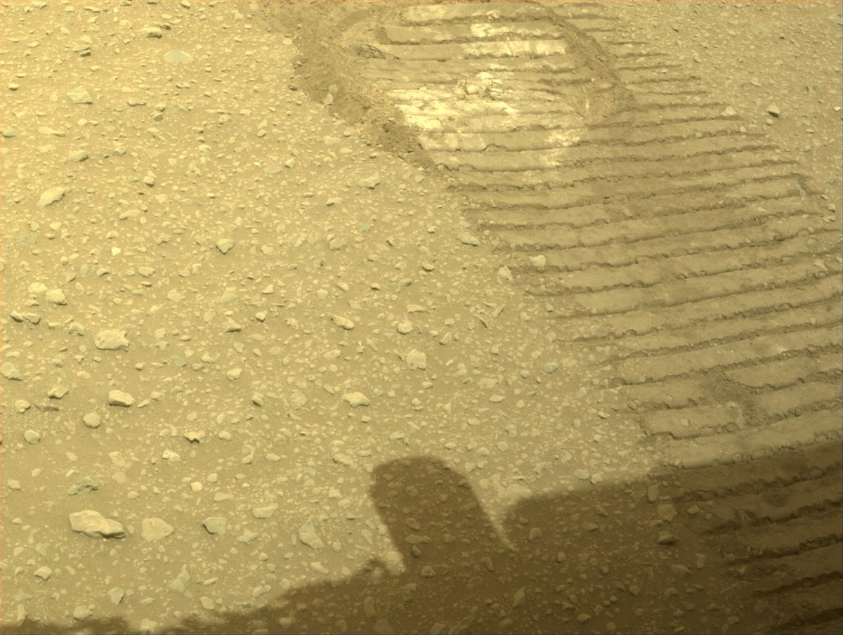 This image was taken by FRONT_HAZCAM_RIGHT_A onboard NASA's Mars rover Perseverance on Sol 658