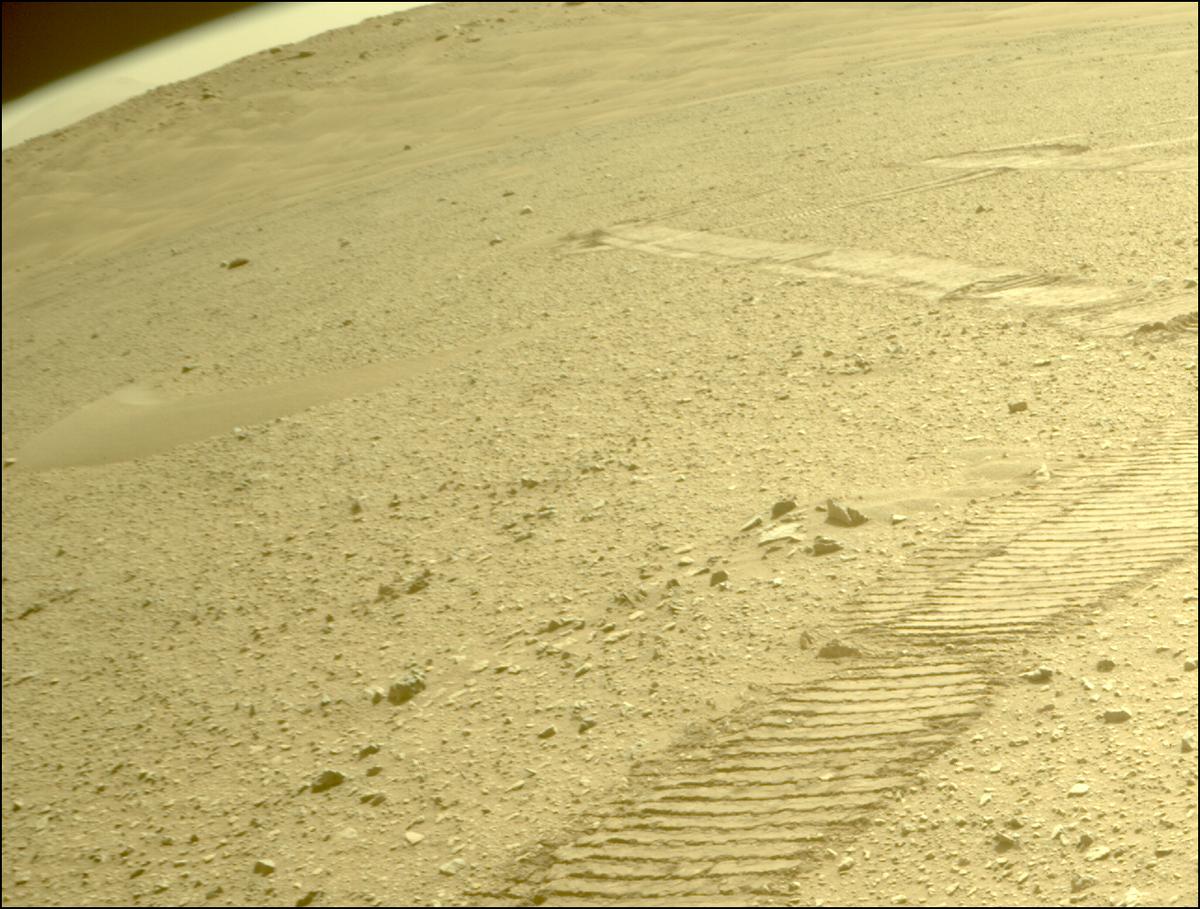 This image was taken by FRONT_HAZCAM_RIGHT_A onboard NASA's Mars rover Perseverance on Sol 658