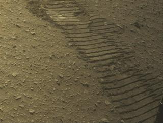 View image taken on Mars, Mars Perseverance Sol 663: Front Left Hazard Avoidance Camera (Hazcam)
